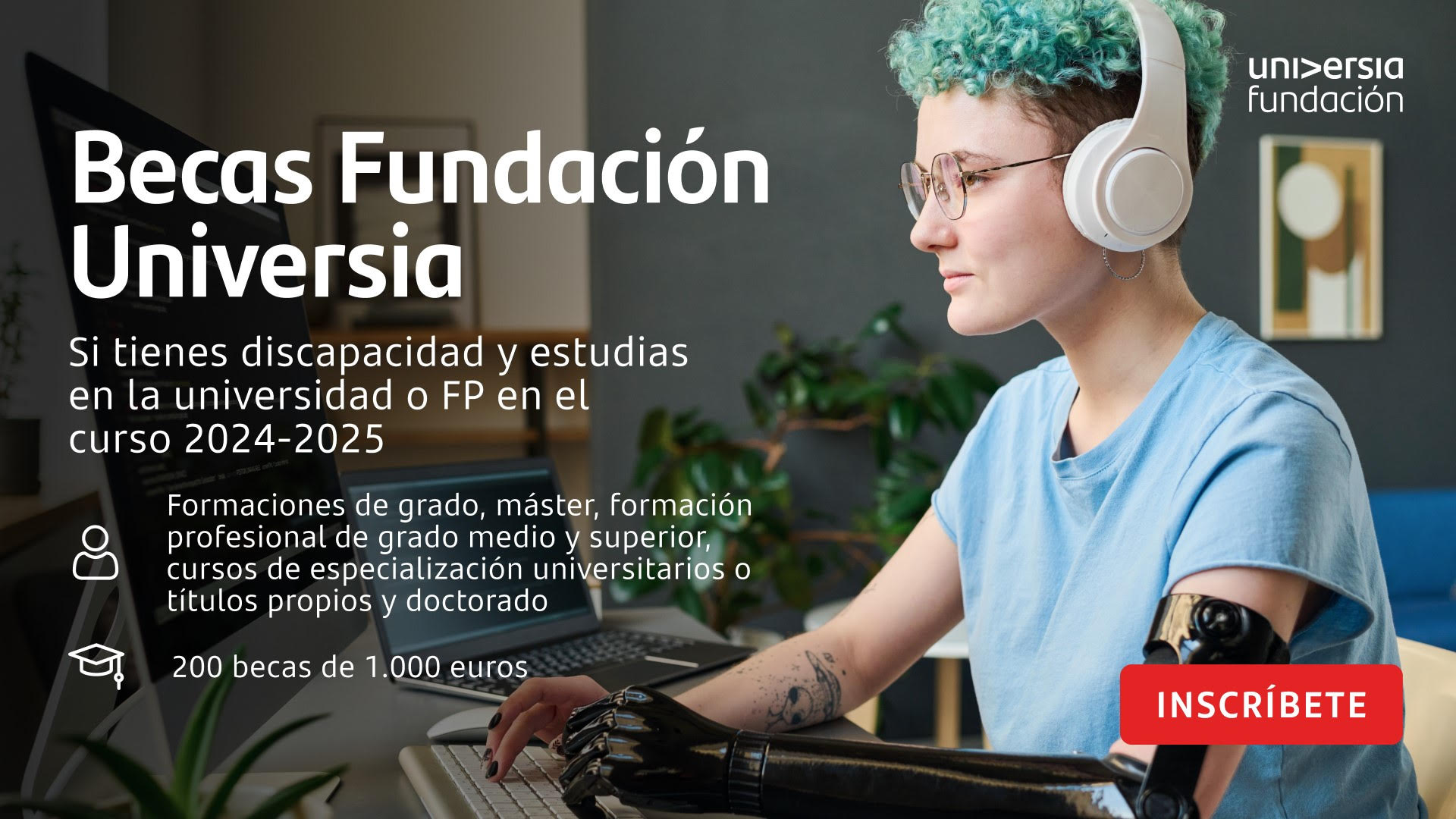Becas Fundación Universia 2024-2025 para personas con discapacidad