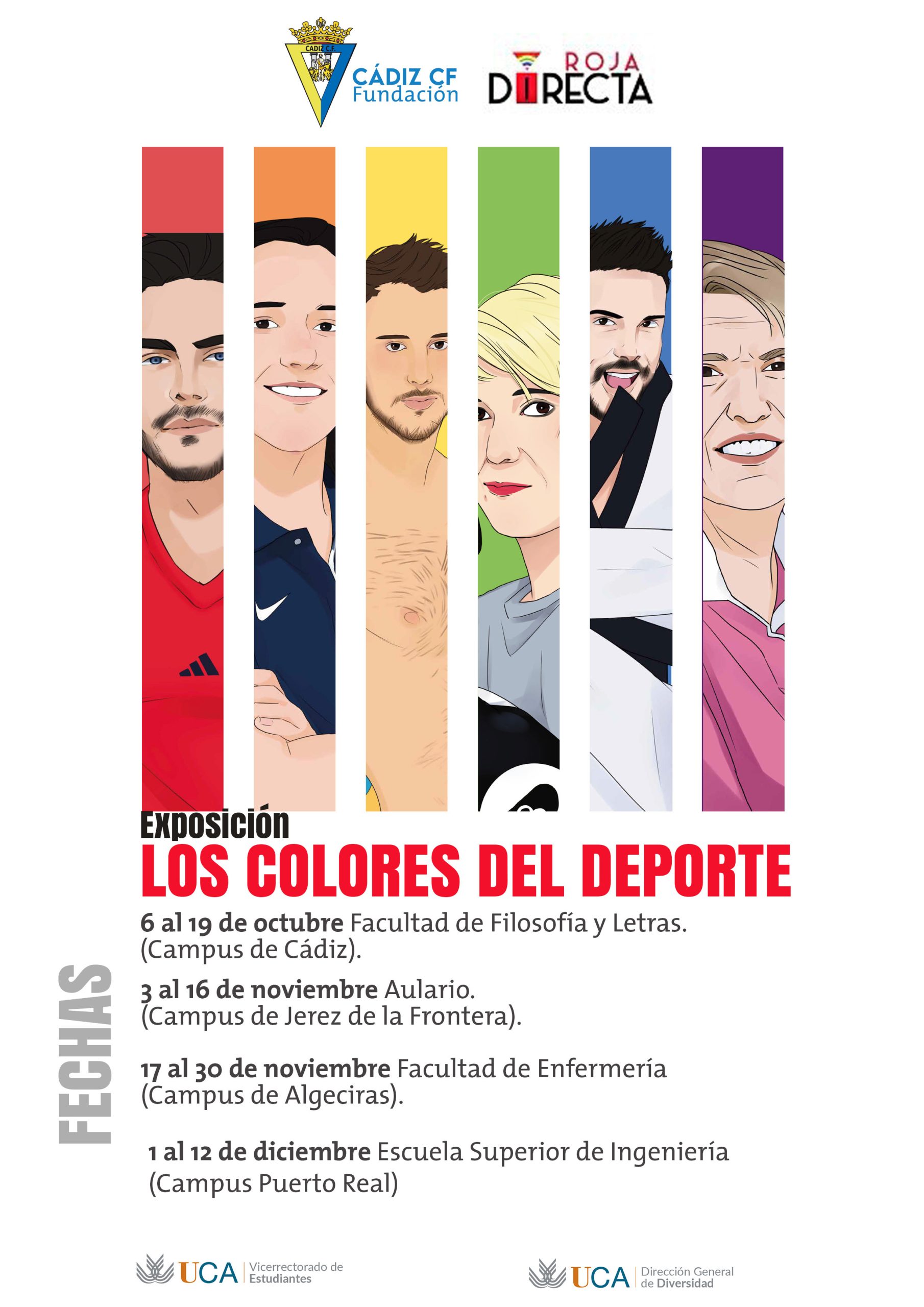 La exposición “Los colores del deporte” recorrerá los cuatro campus de la Universidad de Cádiz gr...